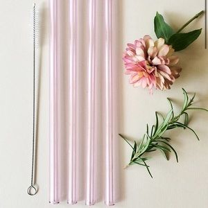 Set of 3 Glass Straws